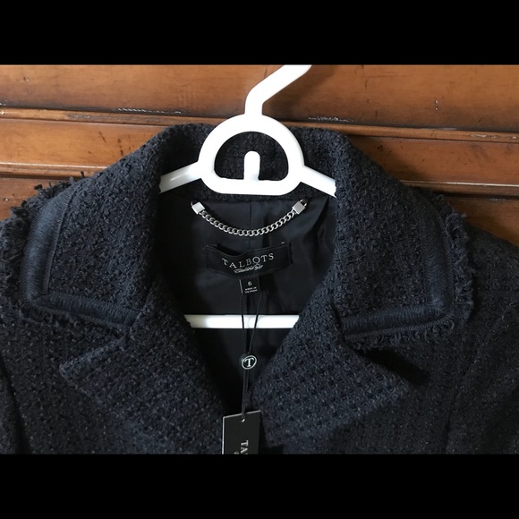 Talbots black tweed jacket size 6 - Picture 3 of 5